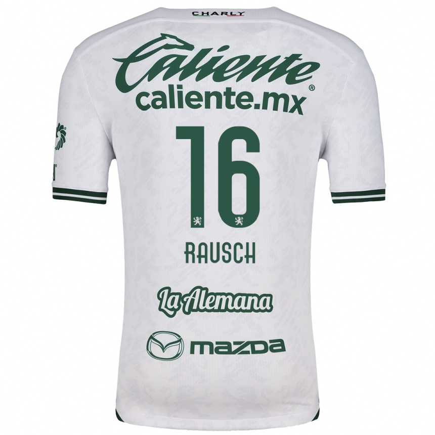 Niño Fútbol Camiseta Mayalu Rausch #16 Blanco Verde 2ª Equipación 2024/25 México