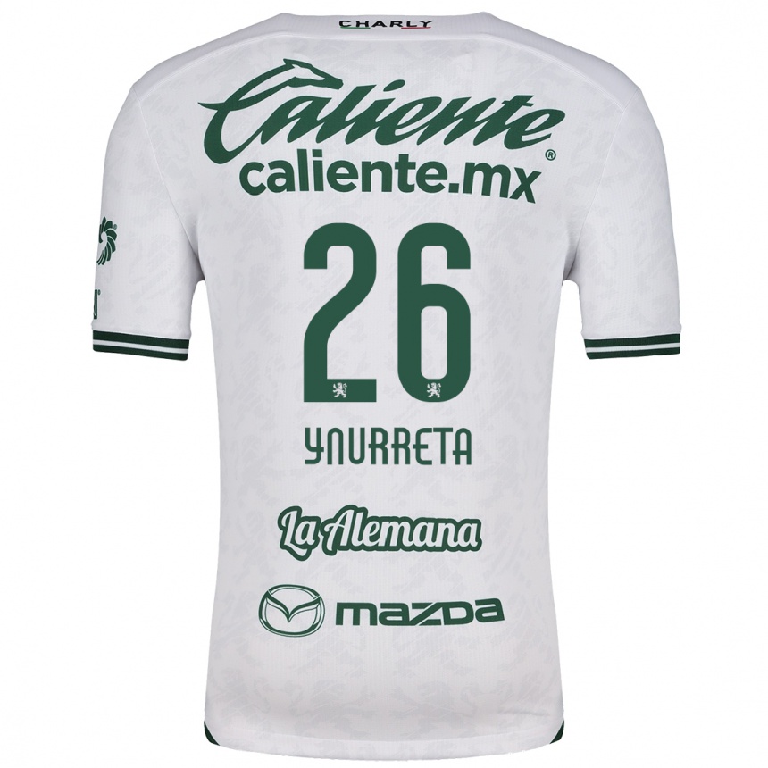 Niño Fútbol Camiseta Alexandra Hernández Ynurreta #26 Blanco Verde 2ª Equipación 2024/25 México