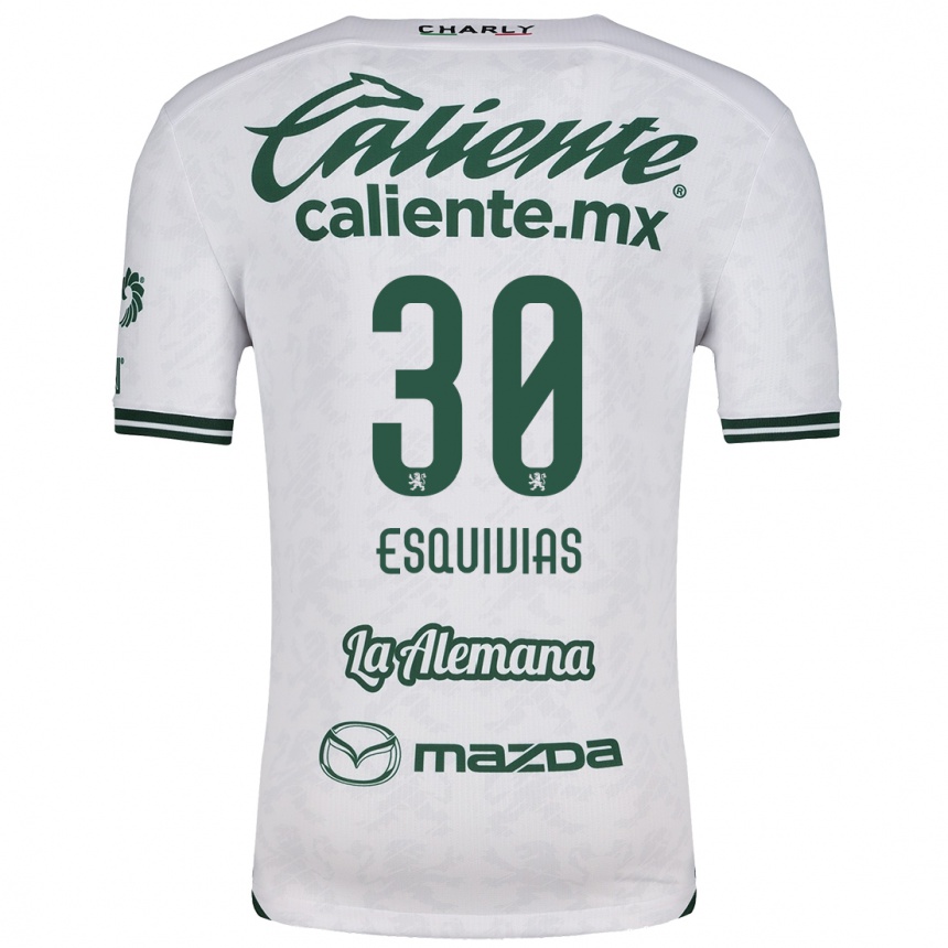 Niño Fútbol Camiseta Isabela Esquivias #30 Blanco Verde 2ª Equipación 2024/25 México