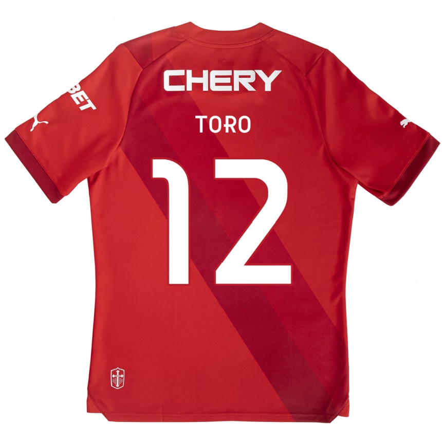 Niño Fútbol Camiseta Ian Toro #12 Rojo Blanco 2ª Equipación 2024/25 México