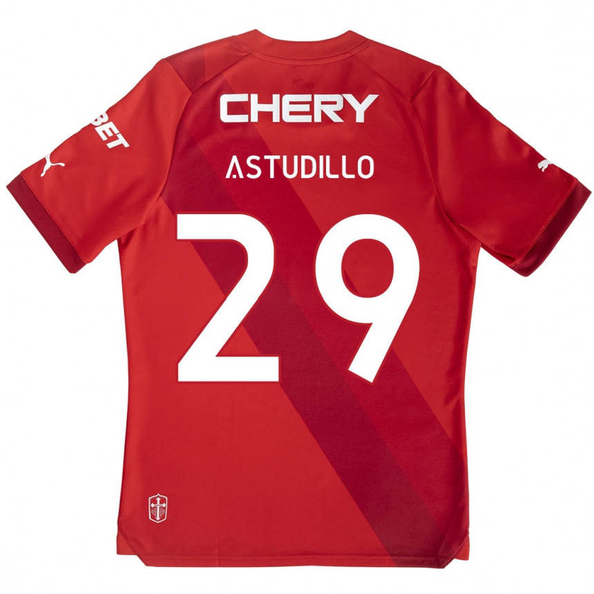 Niño Fútbol Camiseta Aaron Astudillo #29 Rojo Blanco 2ª Equipación 2024/25 México