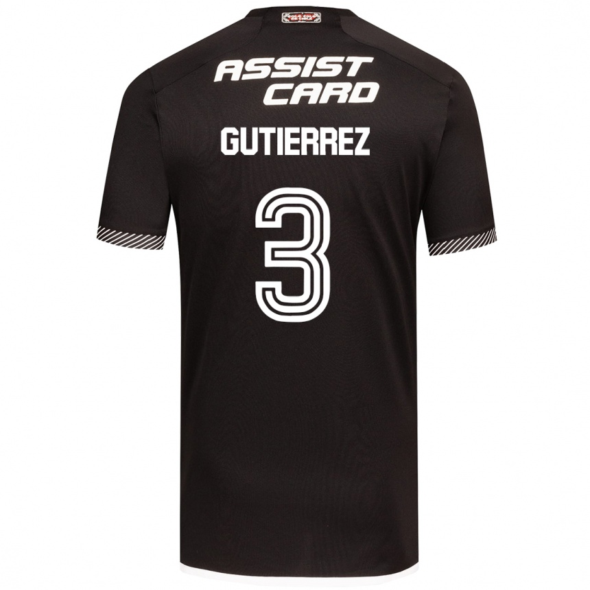 Niño Fútbol Camiseta Daniel Gutiérrez #3 Blanco Negro 2ª Equipación 2024/25 México