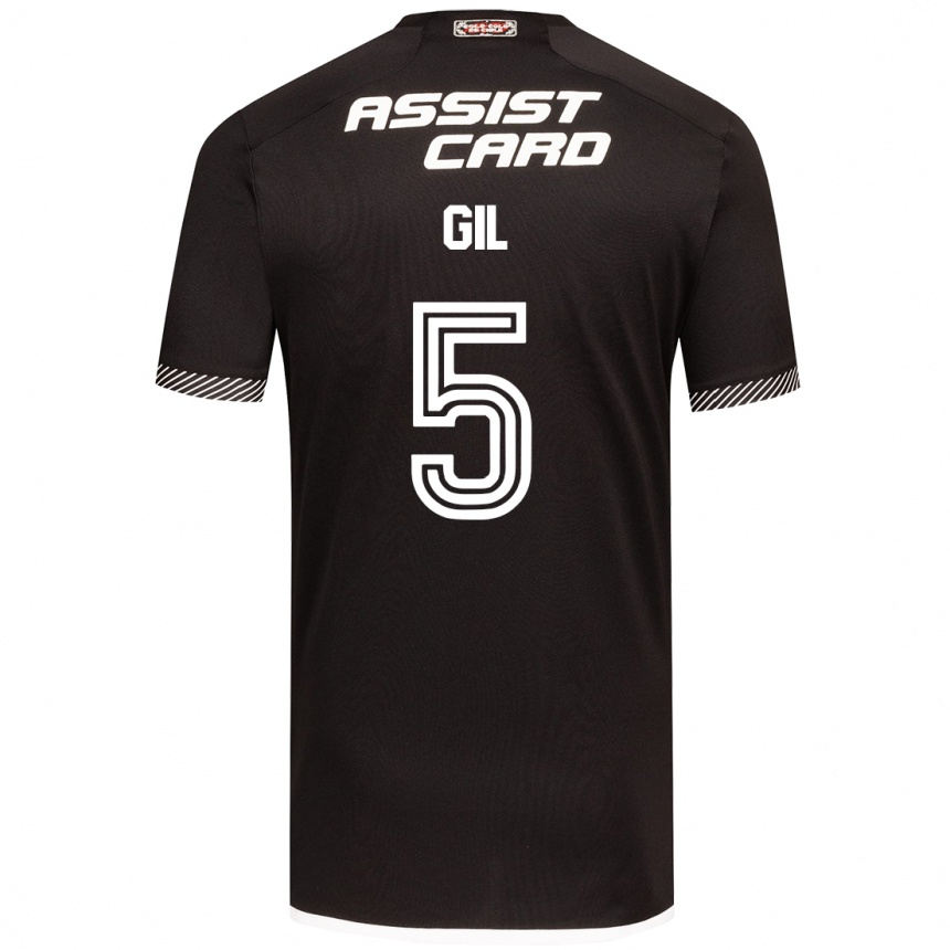 Niño Fútbol Camiseta Leonardo Gil #5 Blanco Negro 2ª Equipación 2024/25 México