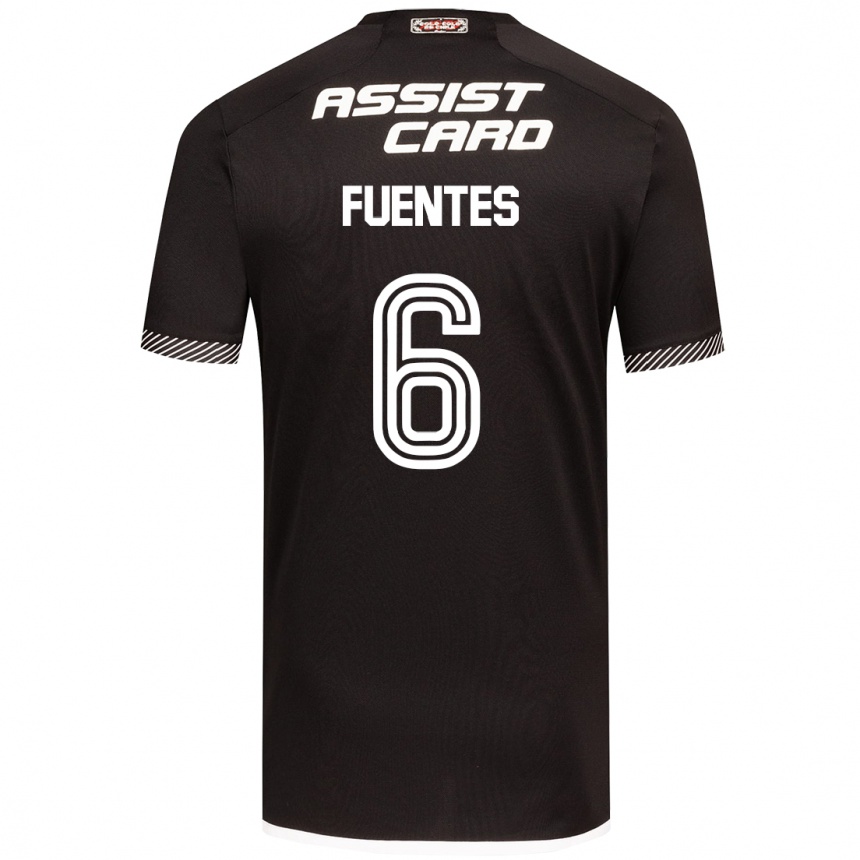 Niño Fútbol Camiseta César Fuentes #6 Blanco Negro 2ª Equipación 2024/25 México