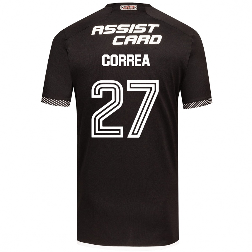 Niño Fútbol Camiseta Javier Correa #27 Blanco Negro 2ª Equipación 2024/25 México