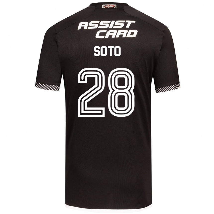 Niño Fútbol Camiseta Lucas Soto #28 Blanco Negro 2ª Equipación 2024/25 México