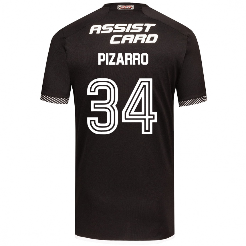 Niño Fútbol Camiseta Vicente Pizarro #34 Blanco Negro 2ª Equipación 2024/25 México