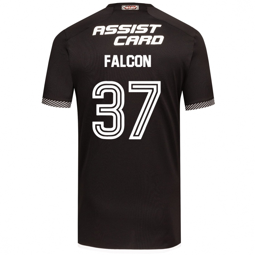 Niño Fútbol Camiseta Maximiliano Falcón #37 Blanco Negro 2ª Equipación 2024/25 México