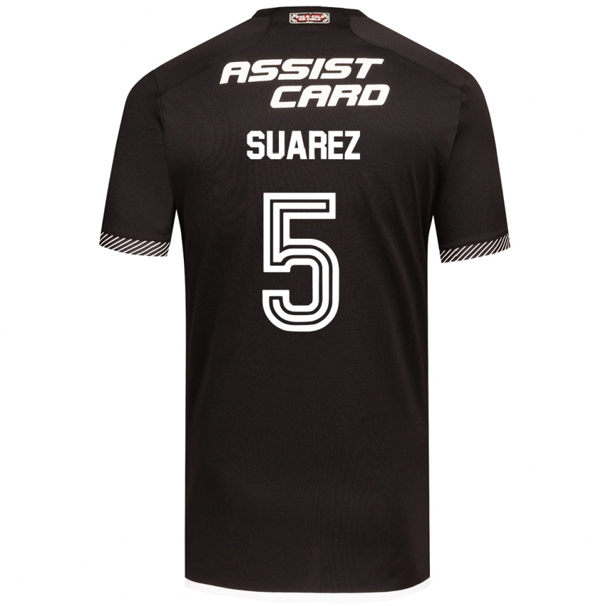 Niño Fútbol Camiseta Nicolás Suarez #5 Blanco Negro 2ª Equipación 2024/25 México