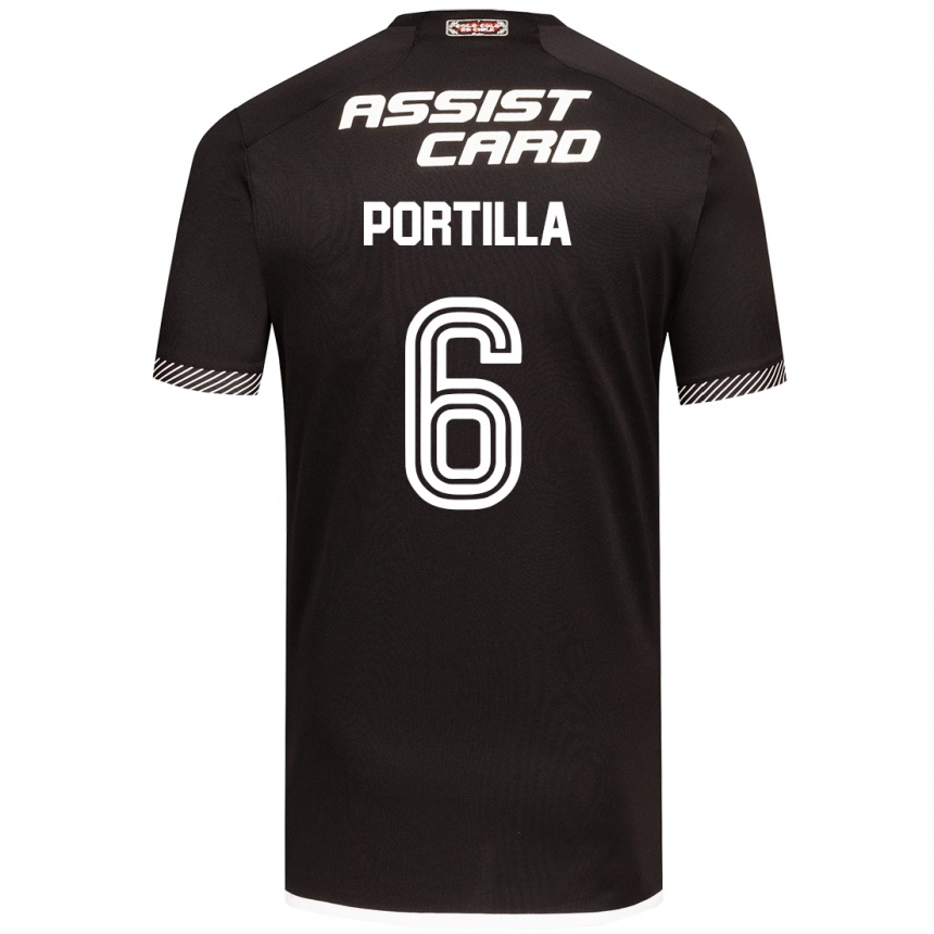 Niño Fútbol Camiseta Dylan Portilla #6 Blanco Negro 2ª Equipación 2024/25 México