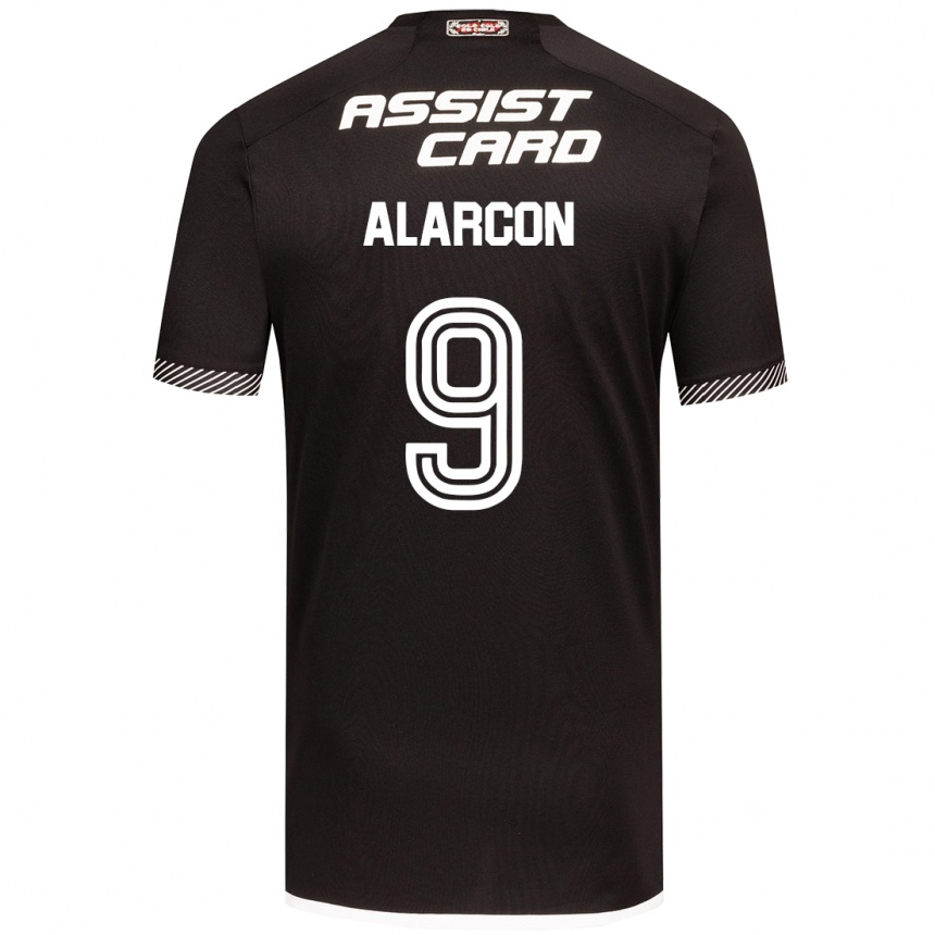 Niño Fútbol Camiseta Cristian Alarcón #9 Blanco Negro 2ª Equipación 2024/25 México