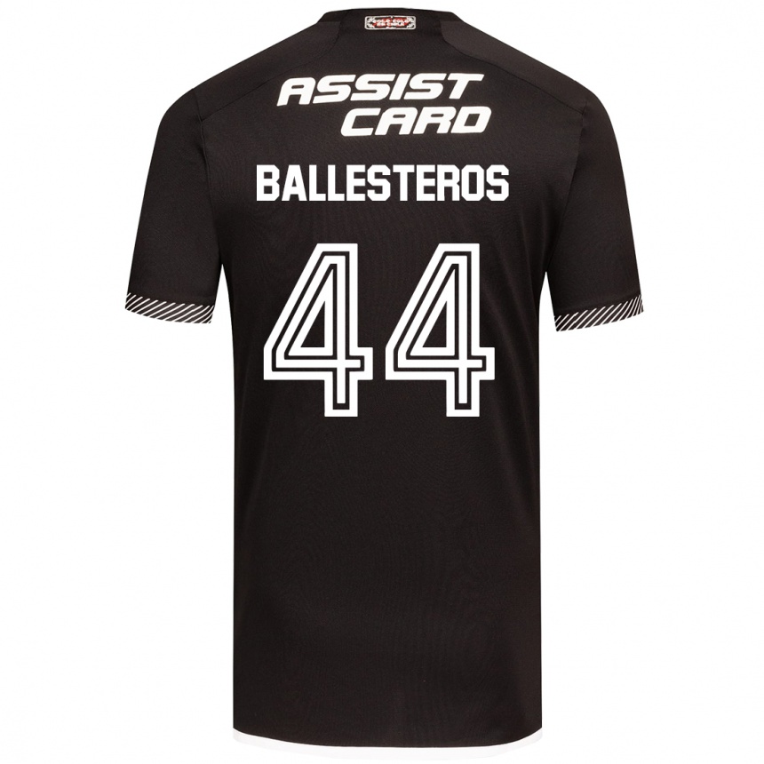 Niño Fútbol Camiseta Martín Ballesteros #44 Blanco Negro 2ª Equipación 2024/25 México