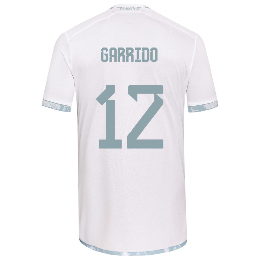 Niño Fútbol Camiseta Pedro Garrido #12 Gris Blanco 2ª Equipación 2024/25 México