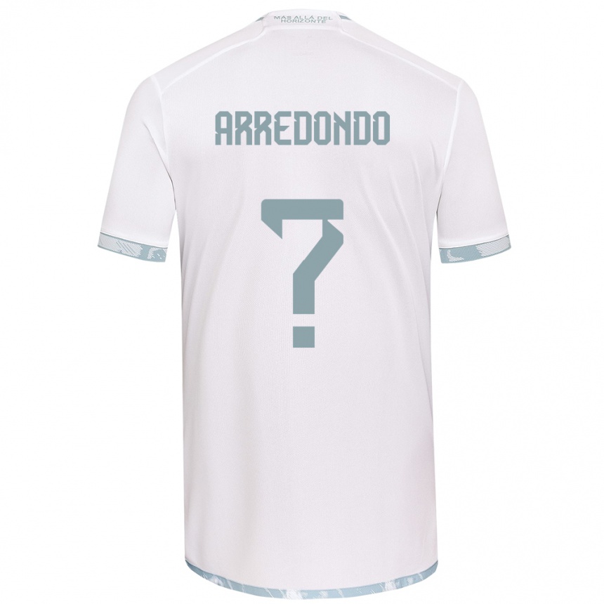 Niño Fútbol Camiseta Milovan Arredondo #0 Gris Blanco 2ª Equipación 2024/25 México