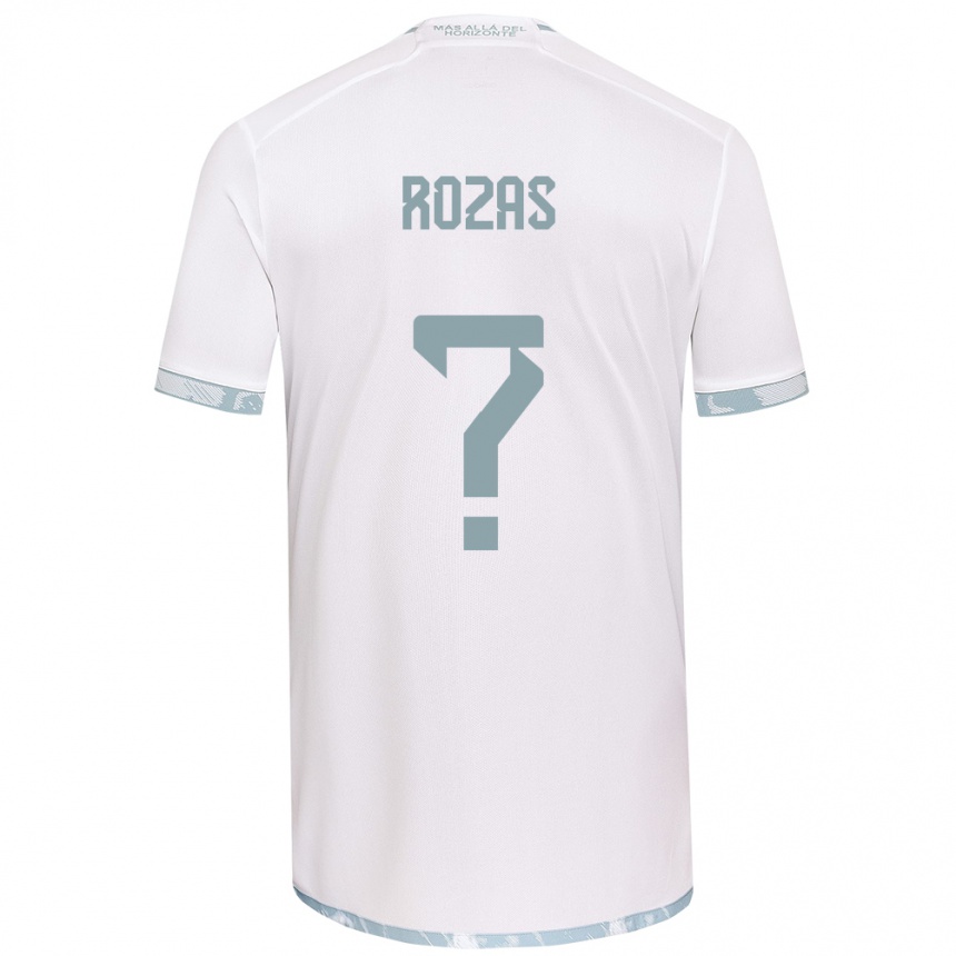 Niño Fútbol Camiseta Sergio Rozas #0 Gris Blanco 2ª Equipación 2024/25 México