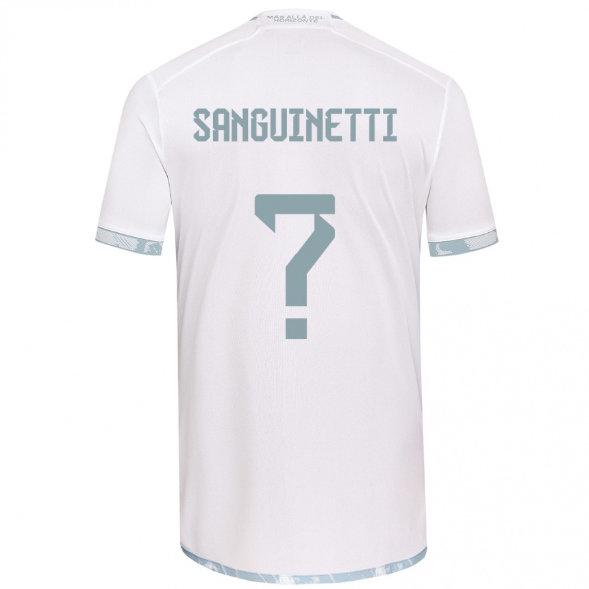 Niño Fútbol Camiseta Fernando Osorio Sanguinetti #0 Gris Blanco 2ª Equipación 2024/25 México