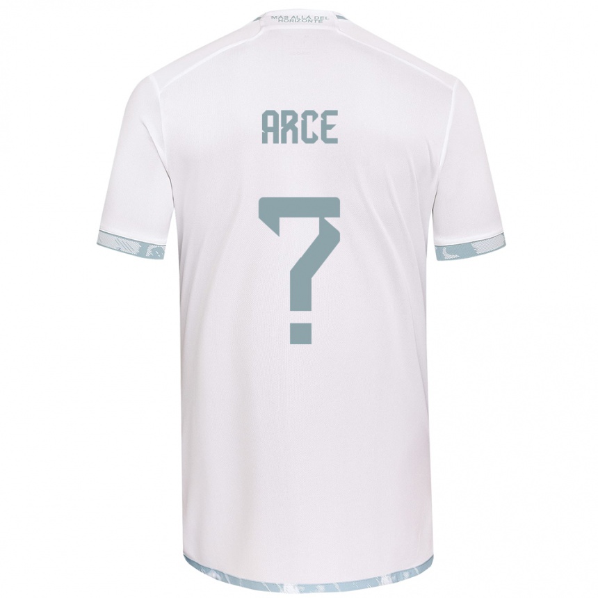 Niño Fútbol Camiseta Agustín Arce #0 Gris Blanco 2ª Equipación 2024/25 México