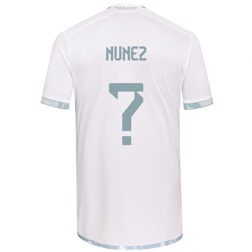 Niño Fútbol Camiseta Renato Nuñez #0 Gris Blanco 2ª Equipación 2024/25 México