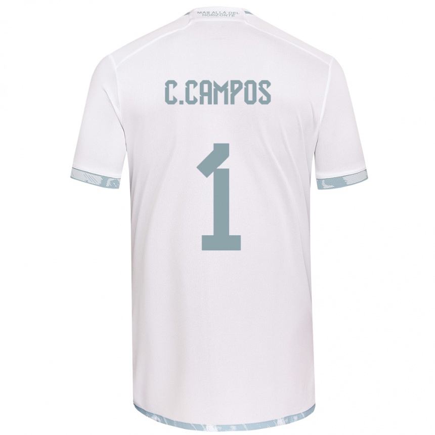 Niño Fútbol Camiseta Cristóbal Campos #1 Gris Blanco 2ª Equipación 2024/25 México