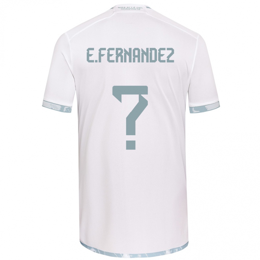 Niño Fútbol Camiseta Enzo Fernández #0 Gris Blanco 2ª Equipación 2024/25 México