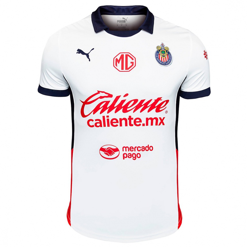 Niño Fútbol Camiseta Daniel Cervantes #219 Blanco Rojo Azul 2ª Equipación 2024/25 México