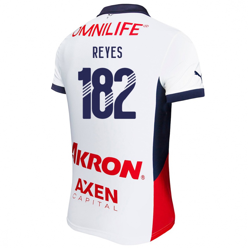 Niño Fútbol Camiseta Mauricio Reyes #182 Blanco Rojo Azul 2ª Equipación 2024/25 México