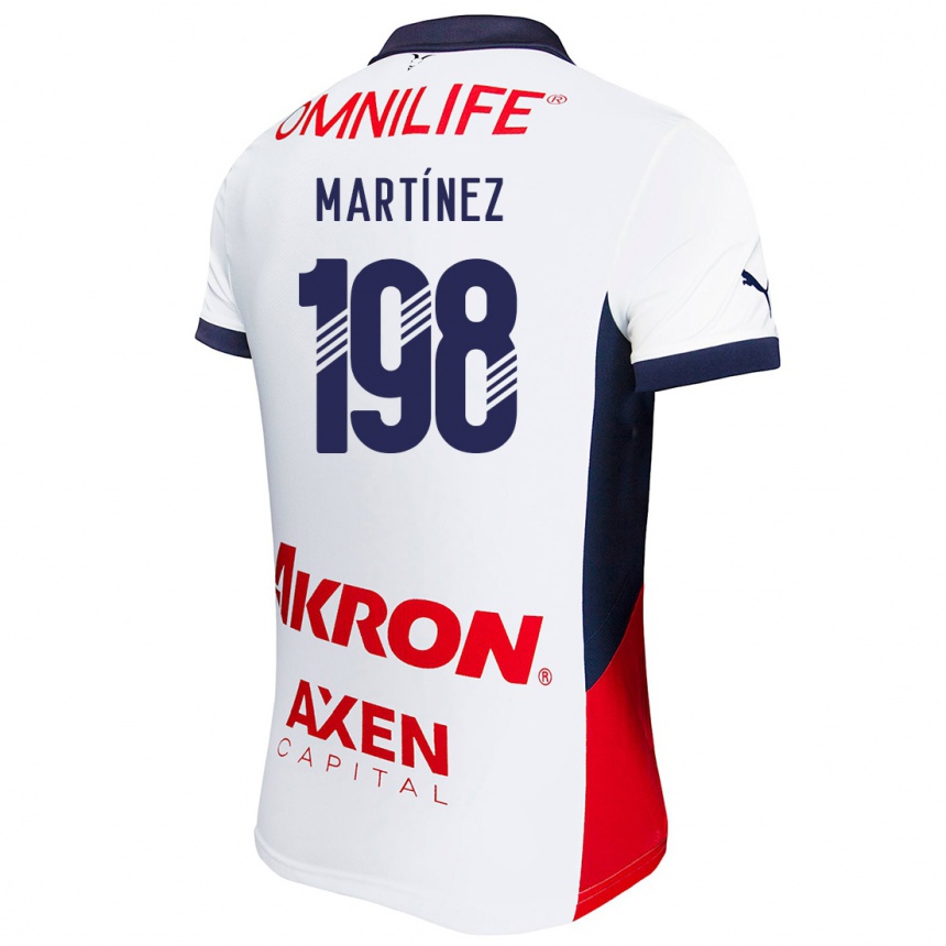 Niño Fútbol Camiseta Andrew Martínez #198 Blanco Rojo Azul 2ª Equipación 2024/25 México