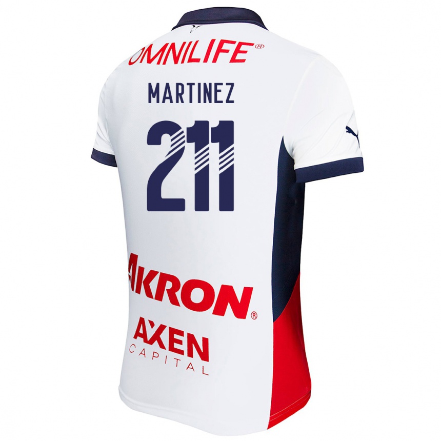 Niño Fútbol Camiseta Diego Martínez #211 Blanco Rojo Azul 2ª Equipación 2024/25 México