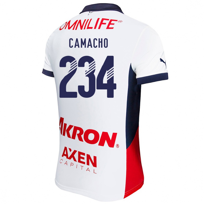 Niño Fútbol Camiseta Xandor Camacho #234 Blanco Rojo Azul 2ª Equipación 2024/25 México