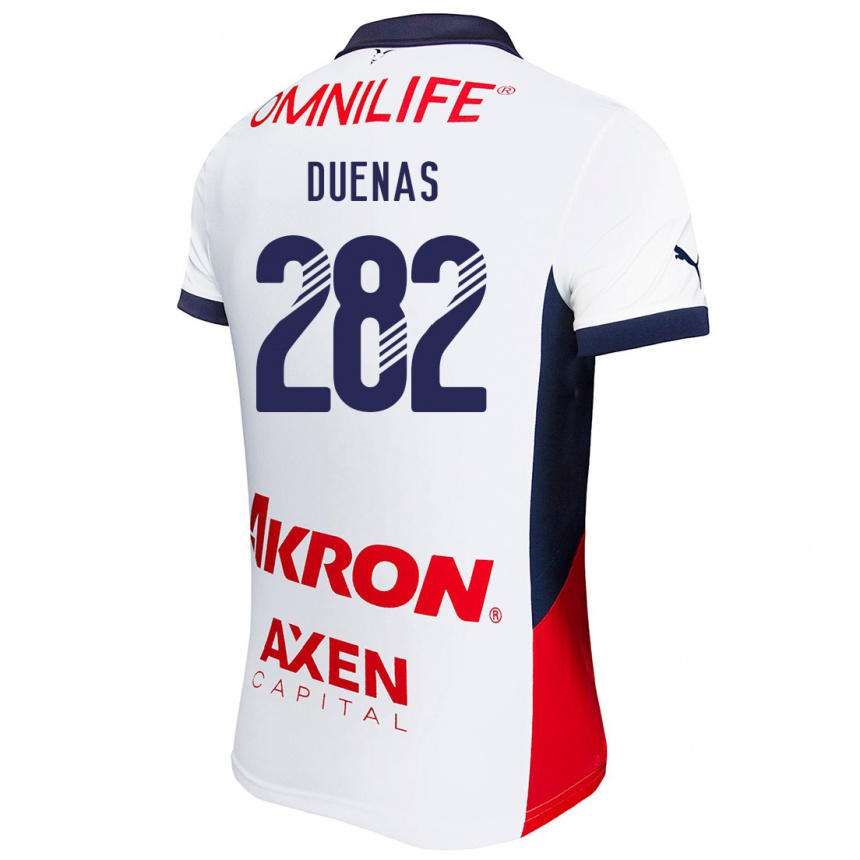 Niño Fútbol Camiseta Omar Dueñas #282 Blanco Rojo Azul 2ª Equipación 2024/25 México