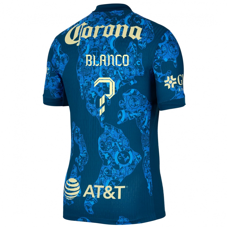 Niño Fútbol Camiseta Lionel Blanco #0 Azul Amarillo 2ª Equipación 2024/25 México