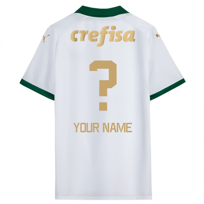 Niño Fútbol Camiseta Su Nombre #0 Blanco Verde 2ª Equipación 2024/25 México