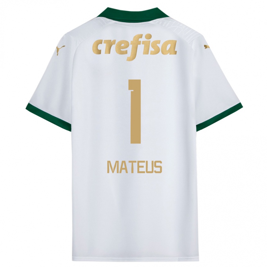 Niño Fútbol Camiseta Mateus #1 Blanco Verde 2ª Equipación 2024/25 México