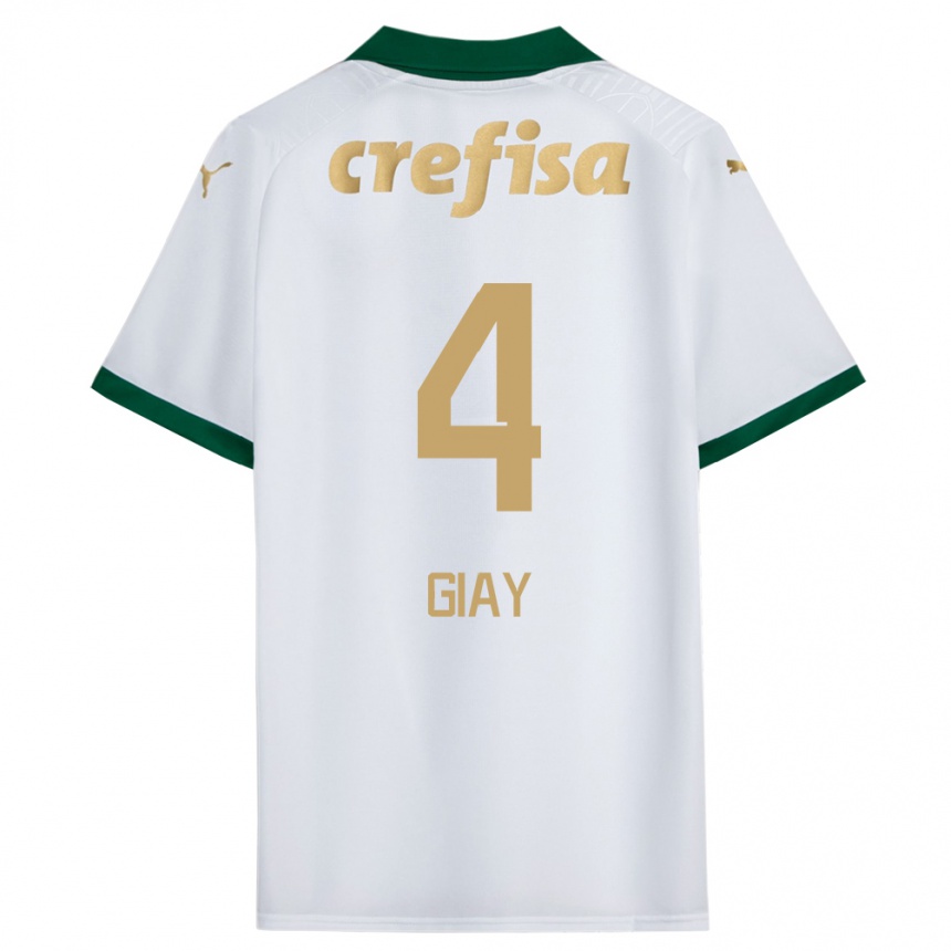 Niño Fútbol Camiseta Agustín Giay #4 Blanco Verde 2ª Equipación 2024/25 México