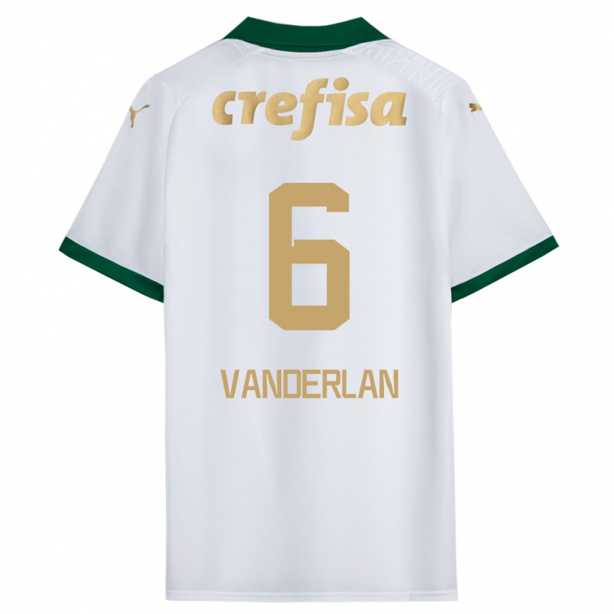 Niño Fútbol Camiseta Vanderlan #6 Blanco Verde 2ª Equipación 2024/25 México