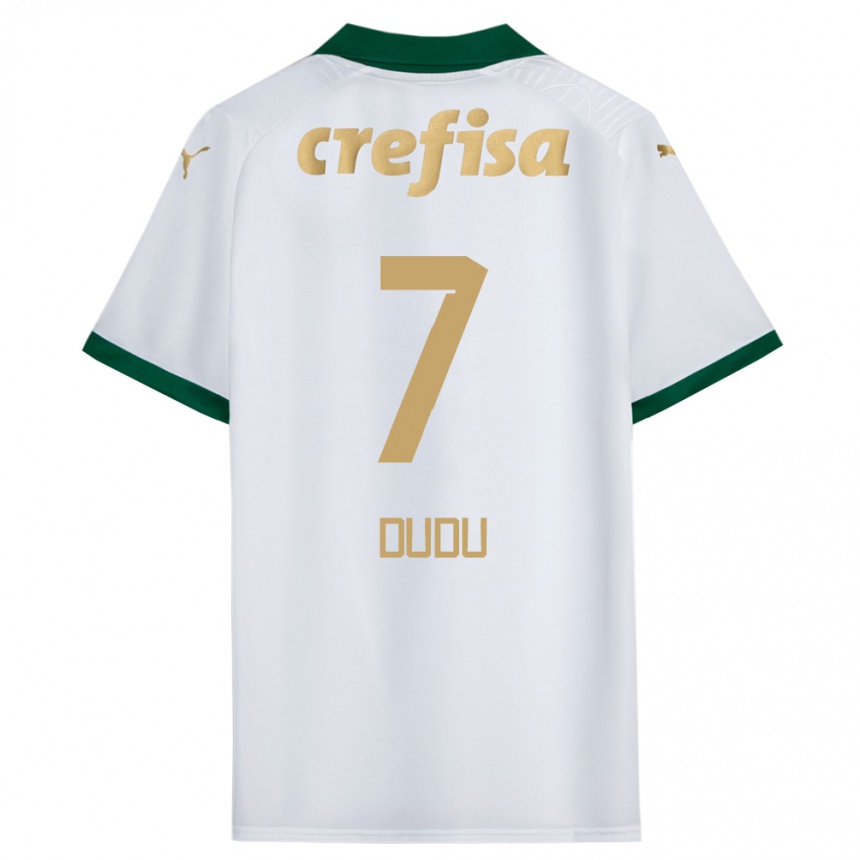 Niño Fútbol Camiseta Dudu #7 Blanco Verde 2ª Equipación 2024/25 México