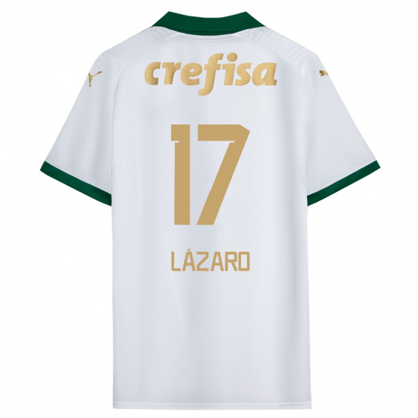 Niño Fútbol Camiseta Lázaro #17 Blanco Verde 2ª Equipación 2024/25 México