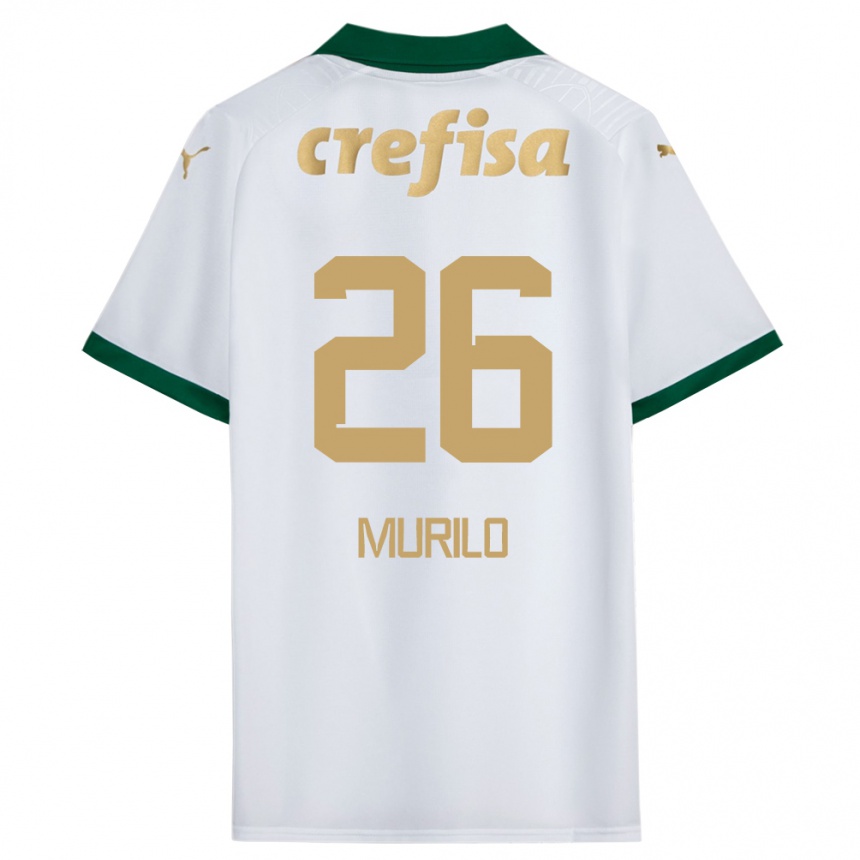 Niño Fútbol Camiseta Murilo #26 Blanco Verde 2ª Equipación 2024/25 México