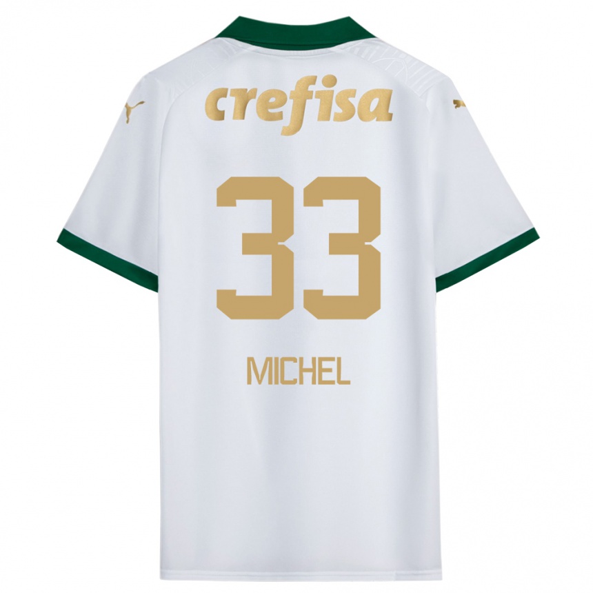 Niño Fútbol Camiseta Michel #33 Blanco Verde 2ª Equipación 2024/25 México