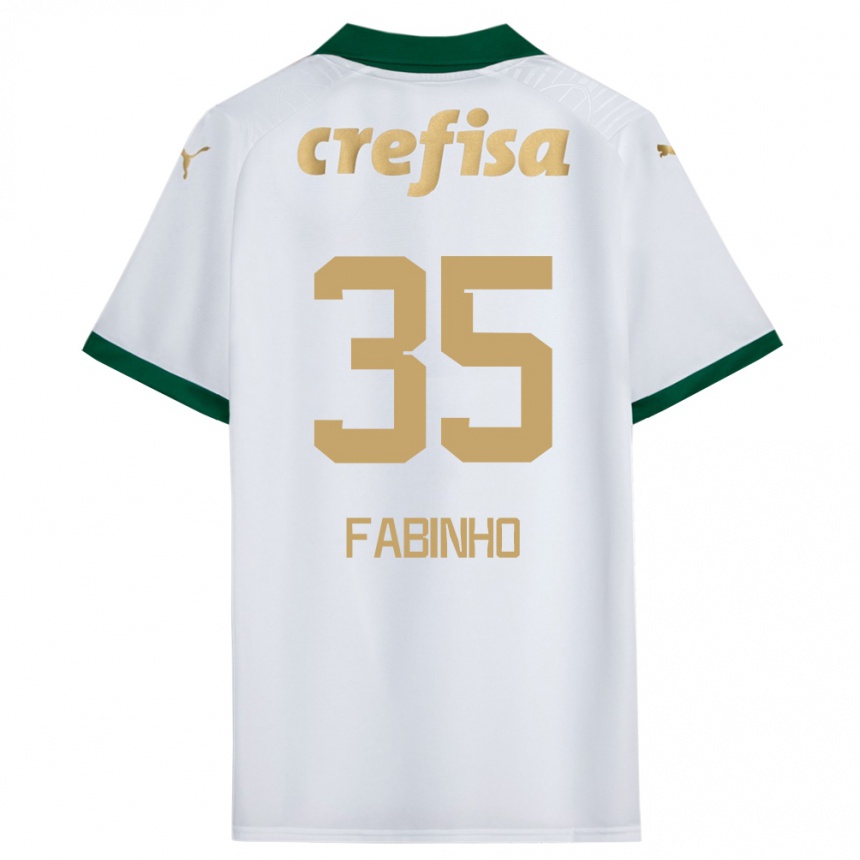 Niño Fútbol Camiseta Fabinho #35 Blanco Verde 2ª Equipación 2024/25 México