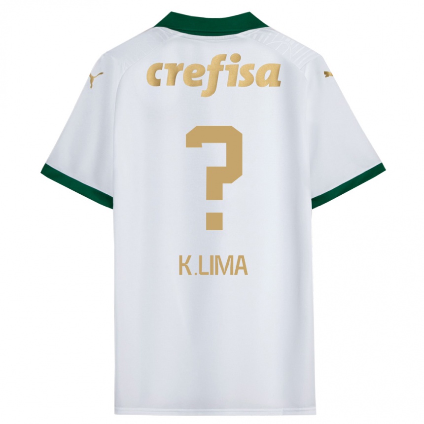 Niño Fútbol Camiseta Kauan Lima #0 Blanco Verde 2ª Equipación 2024/25 México