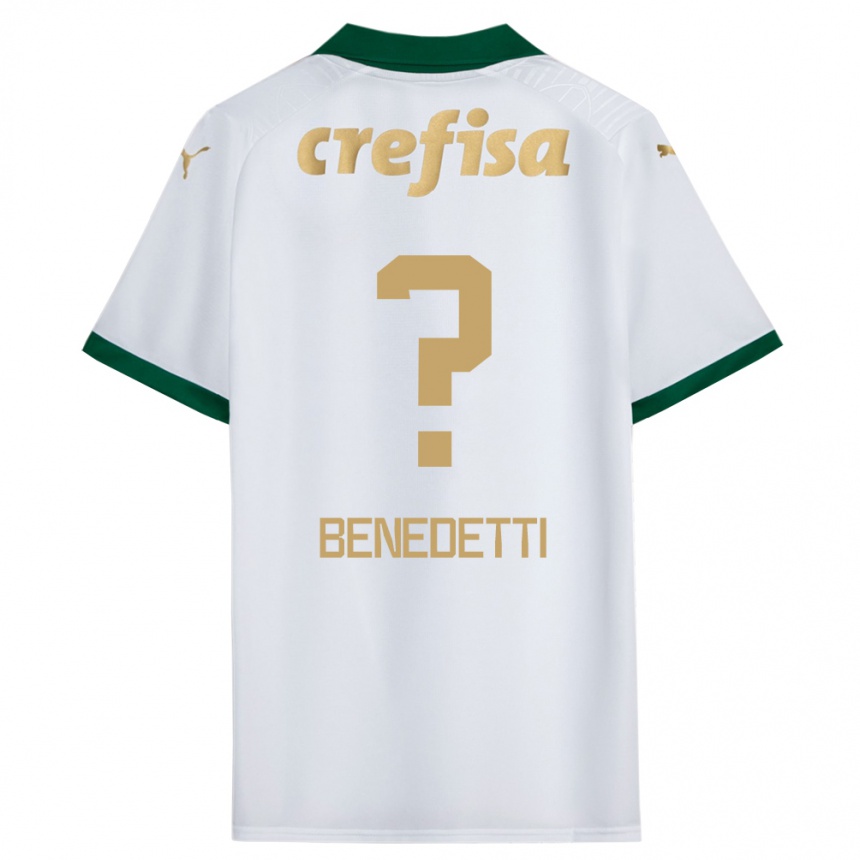 Niño Fútbol Camiseta Luis Benedetti #0 Blanco Verde 2ª Equipación 2024/25 México