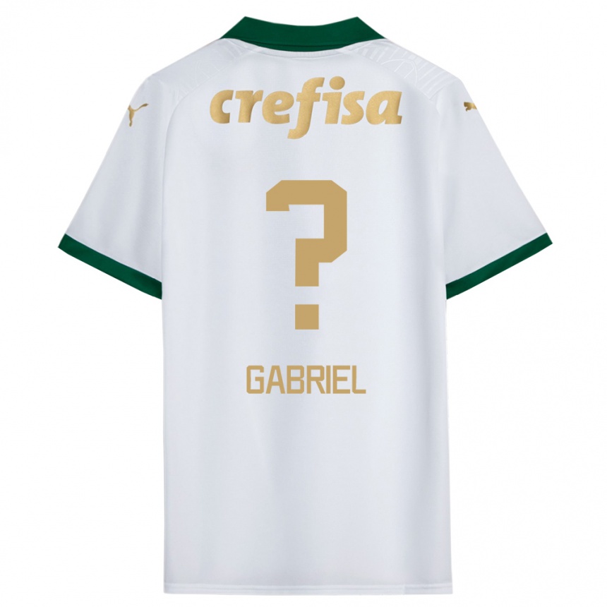 Niño Fútbol Camiseta Arthur Gabriel #0 Blanco Verde 2ª Equipación 2024/25 México