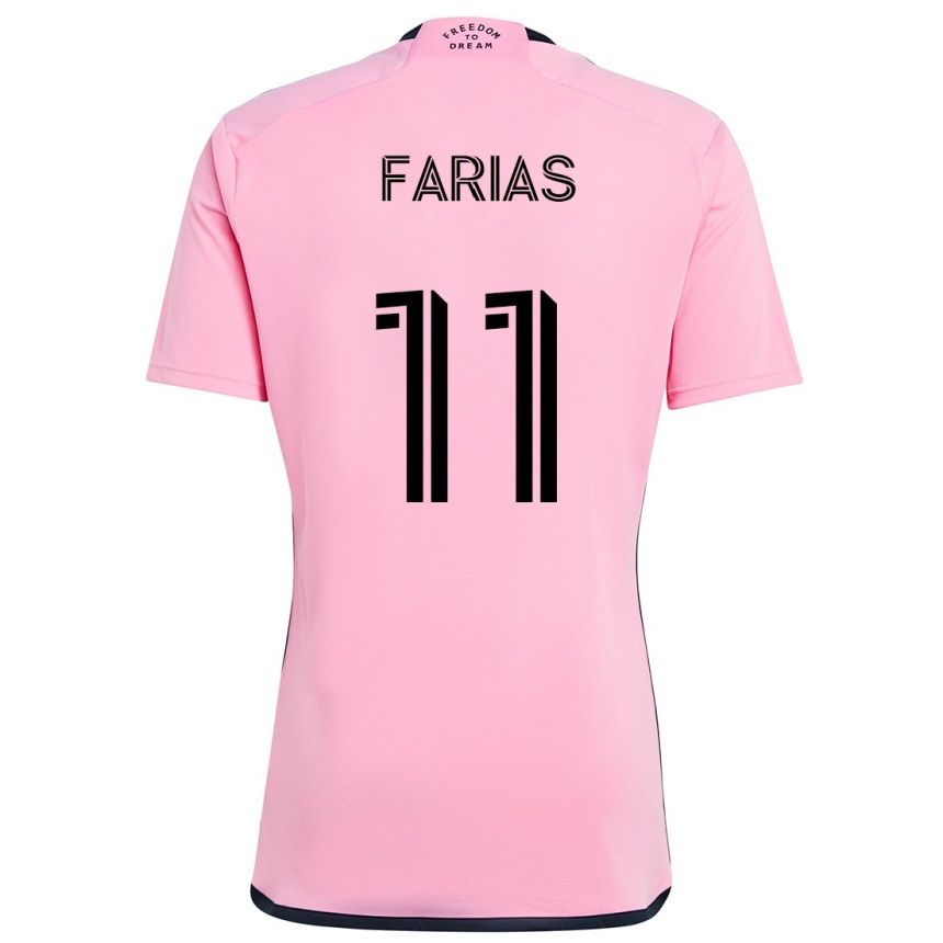 Hombre Fútbol Camiseta Facundo Farías #11 Rosa 1ª Equipación 2024/25 México