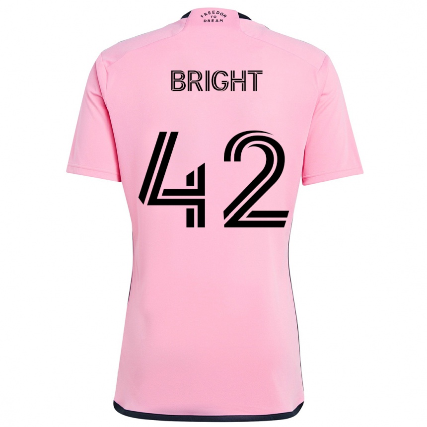 Hombre Fútbol Camiseta Yannick Bright #42 Rosa 1ª Equipación 2024/25 México