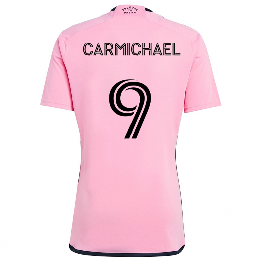 Hombre Fútbol Camiseta Ryan Carmichael #9 Rosa 1ª Equipación 2024/25 México