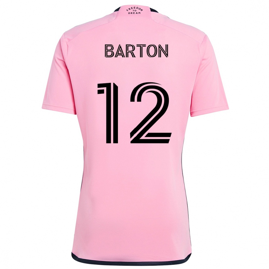 Hombre Fútbol Camiseta Tye Barton #12 Rosa 1ª Equipación 2024/25 México