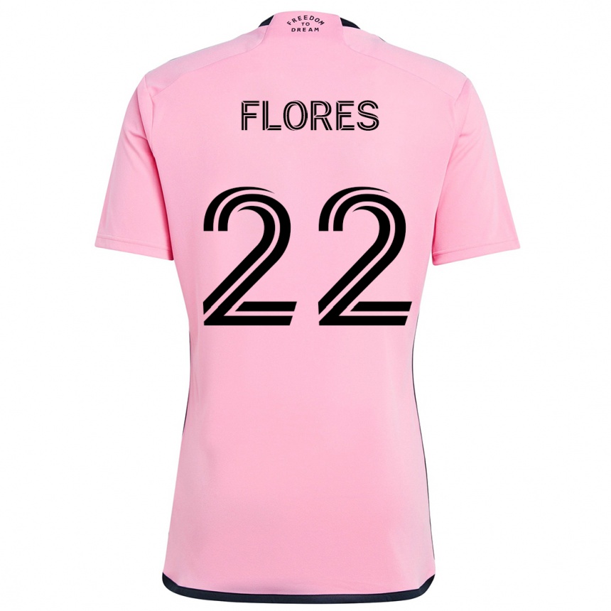 Hombre Fútbol Camiseta Alejandro Flores #22 Rosa 1ª Equipación 2024/25 México