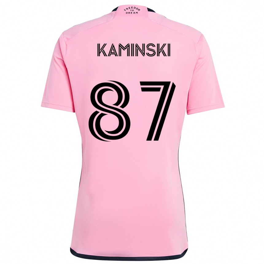 Hombre Fútbol Camiseta Brett Kaminski #87 Rosa 1ª Equipación 2024/25 México