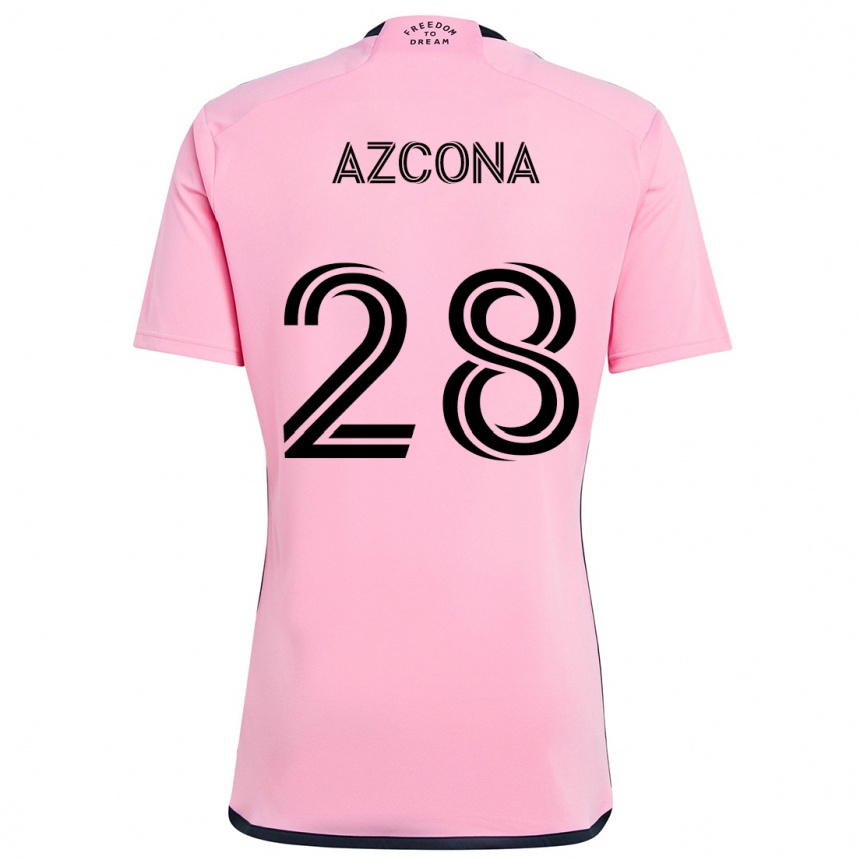 Hombre Fútbol Camiseta Edison Azcona #28 Rosa 1ª Equipación 2024/25 México